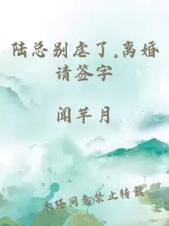 陆总别虐了,离婚请签字